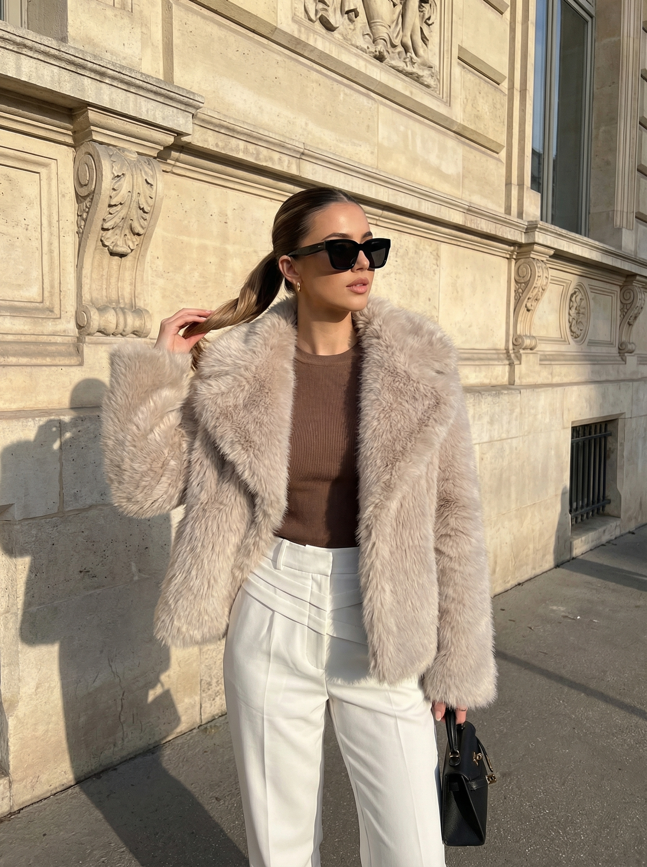 Short faux-fur jacket